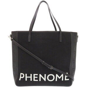 MCM Phenomenon Canvas Leather Black Tote Bag